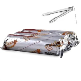 3 Rolls of Starlight Charcoal Instant Burn Incense with Tong 3 Aluminum foil Wrapped Rolls of 10 charcoals Each, for a Total of 30 charcoals (33MM)