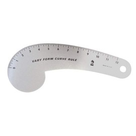 Fairgate 12" Vary Form French Curve for Pattern Makers and Graphic Designers - White/Ivory