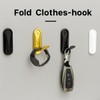 4PCS Folding Gold Wall Hooks, Heavy Duty Foldable Coat &