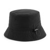 Recycled Polyester Bucket Hat Elastic Drawstring, black
