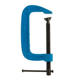 Dapetz ® Light Duty G Clamp 100mm Cast Iron Frame with Black Phosphate Thread Coating and Reinforced Shoulders Includes to mmy bar and Swivel Shoe