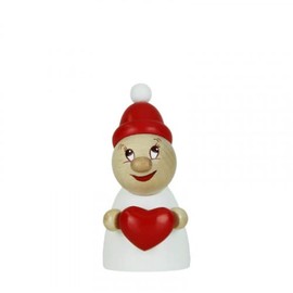 Steinbach Clumsy Mini Valentine with Wooden Beanie and Small Bobble, 4.7"