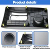 Silver Center Console Shifter Bezel Shift Panel Cover Cup Holder