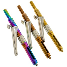 1.8mL Automatic Citoject Oral Syringes - Brown + Gold + Multicolor - Autoclave-Safe Dental Instruments - German Stainless Steel (3 Units)