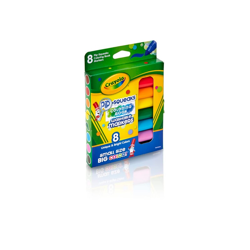 Crayola Pip Squeaks Washable Markers, Mini Markers in Classic Colors,