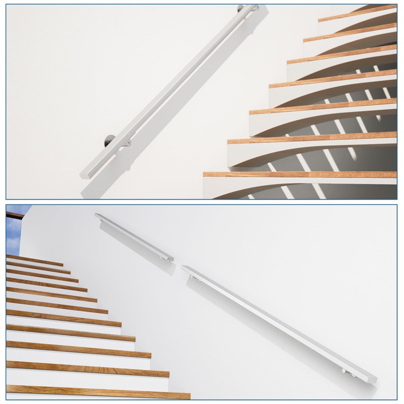 Muzata 2pack Stainless Steel Adjustable Handrail Bracket Angle Flat Bracket