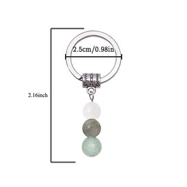 AUONY Crystal Keychain for New Beginnings, Natural Stone New Beginnings Keychain Encouragement Gifts for Women, New Beginning Keychain, One Size