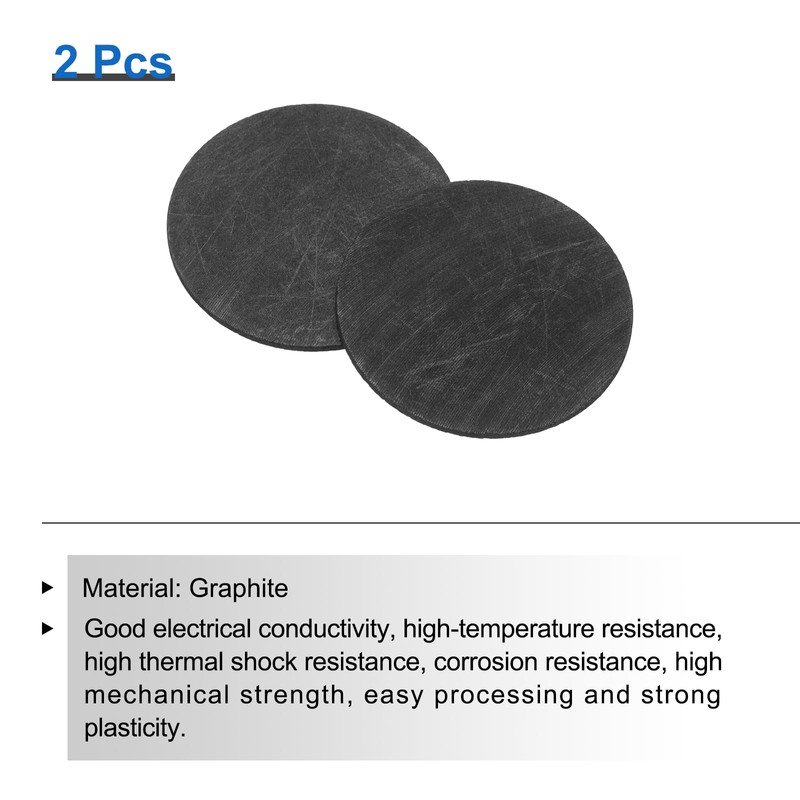 sourcing map Round Graphite Block Disk Ingot High Purity Graphite