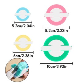 HAIKING Pom Pom Machine Tool Set, 4 Pcs Pom Pom Makers for DIY Knitting Craft, Fluff Ball Weave (4 Sizes)