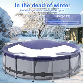 Winter Pool Air Pillow 4x15ft for Above-Ground In-ground Pool Cover Closing Winter Kit Cold-Resistant Winterizing Pool Pillow Ice Equalizer Floating Supporter Pool Covers Snowstorm Rope Included