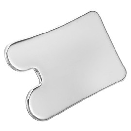 FRCOLOR Face Gua Sha Tool Stainless Steel Scraping Board with Ergonomic Grip for Facial Massage Skincare Precision Scraper for Contouring Relaxation Metallic Facial Massage Tool