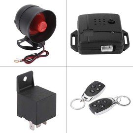 Vehicle Security System with 2 Remote Controls Car Alarm Security Protection System Keyless Entry Car Alarm Universal Burglar Alarm Protection