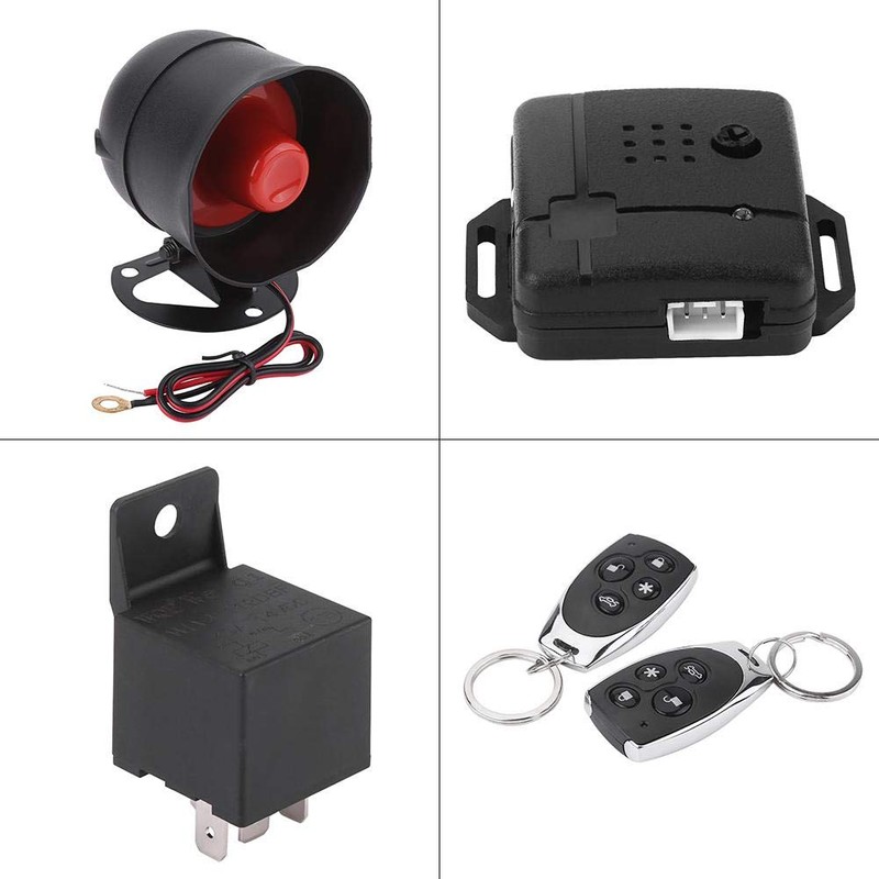 Vehicle Security System with 2 Remote Controls Car Alarm Security