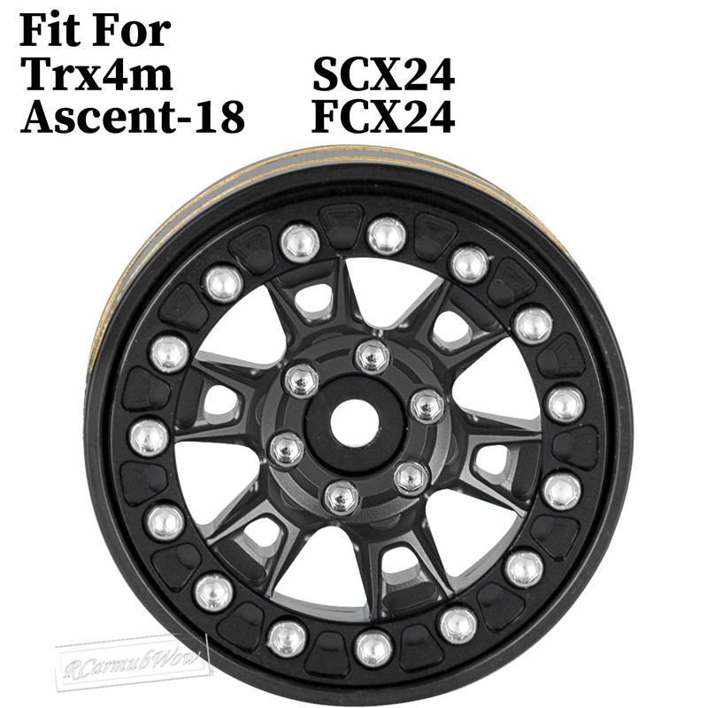 RCarmubWow RC 1.3 Beadlock Wheels Single & Dually for 1/18