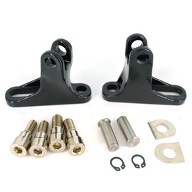 Americruise Passenger Mini Footboard Mounting Kit Passenger Footpegs Link Kit Foot Rest Peg Mount Kit for Harley Touring Road King Electra Glide Street Glide (Black)