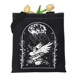 MAOFAED We Love Rainy Days Don’t We Baby Canvas Tote Bag For Shopping Travel Bookish Gift Shoulder Bag don't we baby