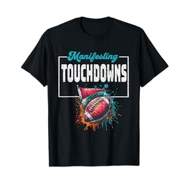 Manifesting Touchdowns Sports Football Flag Artwork T-Shirt