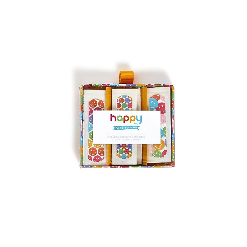 Two's Company Happy Bandages in Gift Box Includes 3 Patterns,