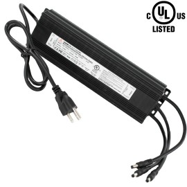 Smarts UL listed LED SIGN POWER DRIVER 12V 150W 250w waterproof IP67 +AC PLUG & DC Plug - 250w 20.83A