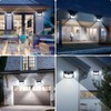 6-Pack Solar Wall Lights Outdoor with 3 Modes & Reflector,