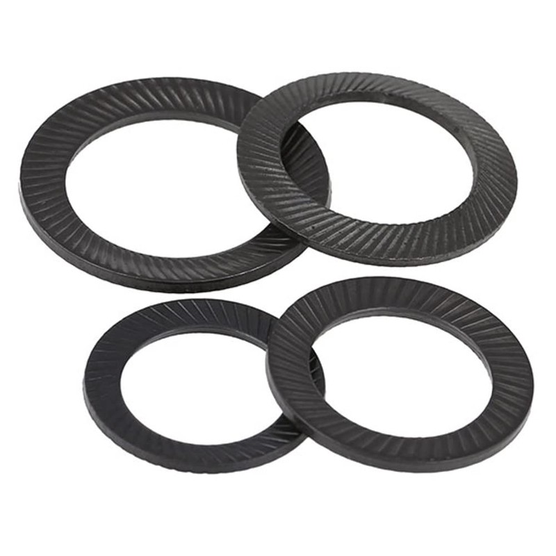 CONPHERON Locking Washers Black Non-Slip Locking Washer Carbon Steel Serrated