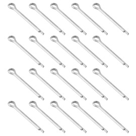 sourcing map 40Pcs 2.5mmx25mm Zinc-Plated Carbon Steel Cotter Pin, Split Pin Fastener Clips Split Cotter for Household Appliances, Sports Equipment, Car Mechanics Repair (White)