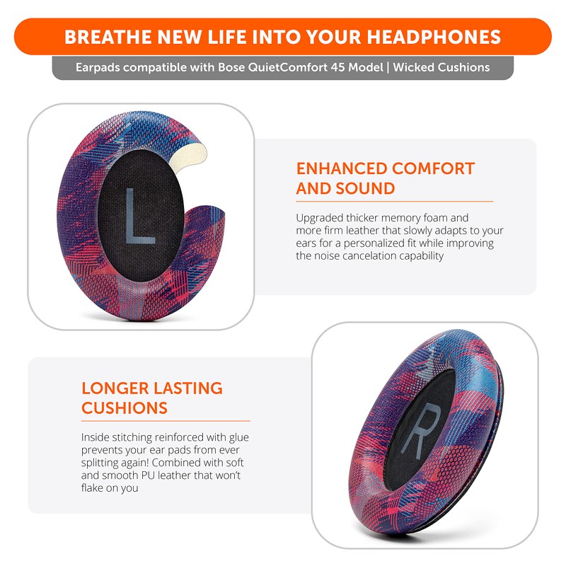 WC PadZ QC45 - Earpads for Bose QuietComfort 45 /