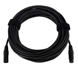 MFL. 50 ft Flexible DMX Cable 22AWG 3 Pin Signal XLR Male to Female Cable Wire for Stage Lighting DJ Lights, 110 Ohms Impedance, Black