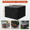 Durable Square Fire Pit Cover, 100% Waterproof, Anti-Crack 600D, Patio