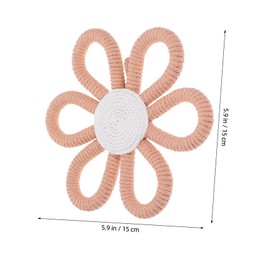 CIYODO 6pc Boys and Girls Room Decor Boho Floral Hand Woven Wall Art Decor Wall Hanging for Nursery Celebration