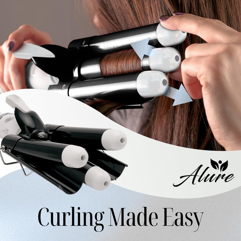 Alure Alure Three Barrel Curling Iron Wand Hair Waver with