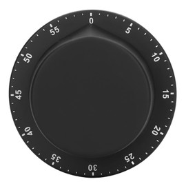 QANYEGN Kitchen Mechanical Timer Kitchen Countdown Timer Magnetic 304 Stainless Steel Magnetic Suction Chef Cooking Timer Clock(Black)