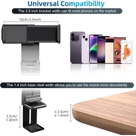 Portable Airplane Phone Holder, 2 Pack Universal Travel Essentials Phone Mount with Multi-Directional 360° Rotation, Travel Must Haves Handsfree Phone Stand for Flying, Table, Outdoor Accessories