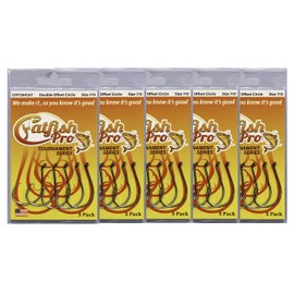 5 Packs 25 Catfish Pro Tournament Series Double Offset Circle Hooks Fishing Hook Size 7/0