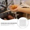 Mobestech 20Pcs Washing Sink Overflow Hole Rings Plastic Sink Hole
