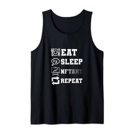 Eat Sleep Nftart Repeat Tank Top