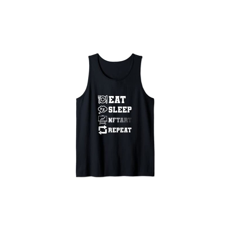 Eat Sleep Nftart Repeat Tank Top