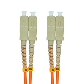 Jeirdus 5Meters 16ft SC to SC Duplex 50/125 OM2 Multi-Mode Fiber Optic Patch Cord for Router, Switch, Server, Networking Equipment