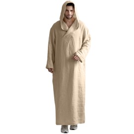 YAOHUOLE Men's Khaki XL Caftan Thobe for Men Islam Kaftan Thobe Men Khaki XL
