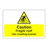 Safety First Display LTD Caution fragile roof use crawling boards