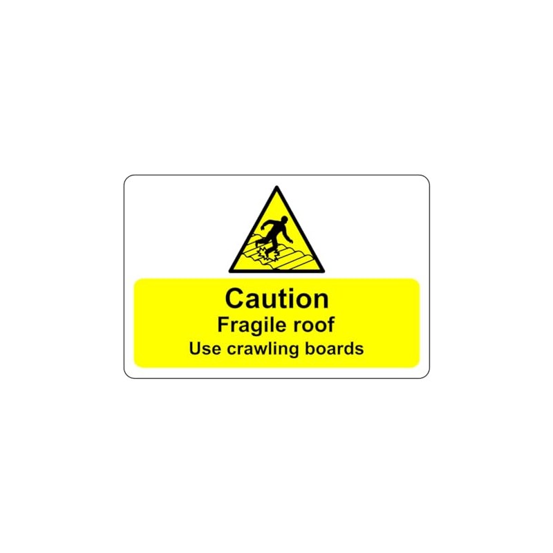 Safety First Display LTD Caution fragile roof use crawling boards