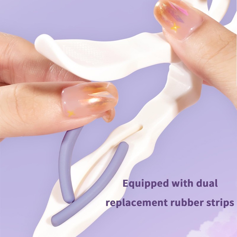 Eyelash Curler, Plastic Eyelash Curlers with Silicone Refill Pads Cute