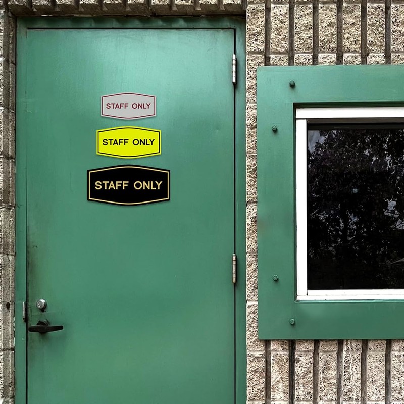 Fancy Staff Only Sign (Red) - Medium