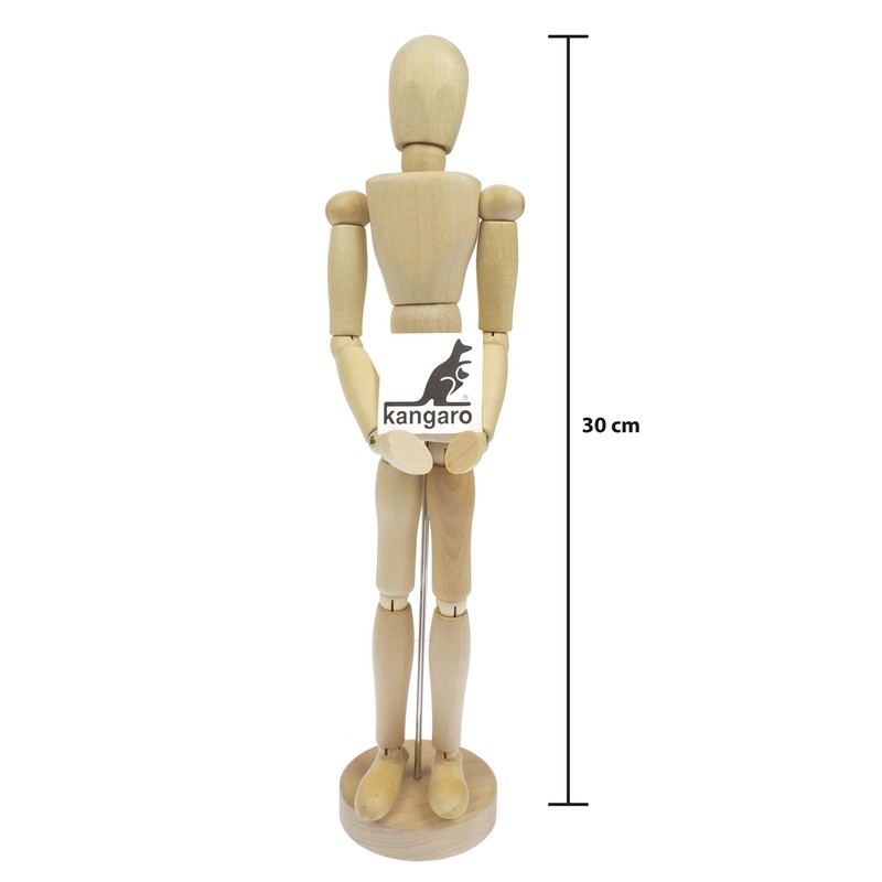 Kangaro Flexible Mannequin Wooden Doll 30 cm Buxus Wood