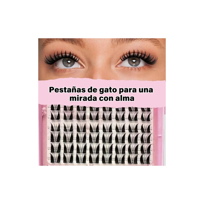 Kit De Cat Eye Pestañas,8-18mm,extensión De Pestañas