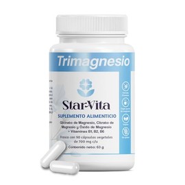 Trimagnesio Active+ StarVita Lab | Glicinato, Citrato y Óxido | 90 Cáps