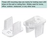 sourcing map Pack of 100 LED Neon Mounting Clips Mounting