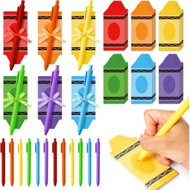 Notas adhesivas de colores brillantes, 72 unidades, con forma de crayón, superautoadhesivas, fuertes, adhesivas, para notas pastel, juego de cintas para pegar notas de memoria, suministros