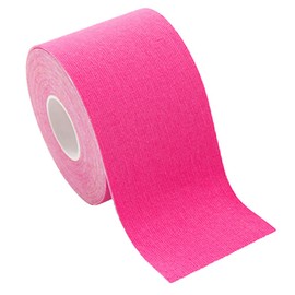 Kinesiology Tape, 5M 2 Rolls Elastic Muscle Support Tape, Improve Blood Circulation, Waterproof and Latex Free for Ankle, Elbow, Wrist, Knee, Joint, Muscle Support (Pink)