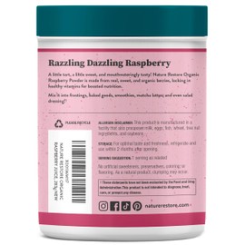 USDA Certified Organic Red Raspberry Juice Powder, 10 Ounces, Non GMO, Gluten Free, Vegan